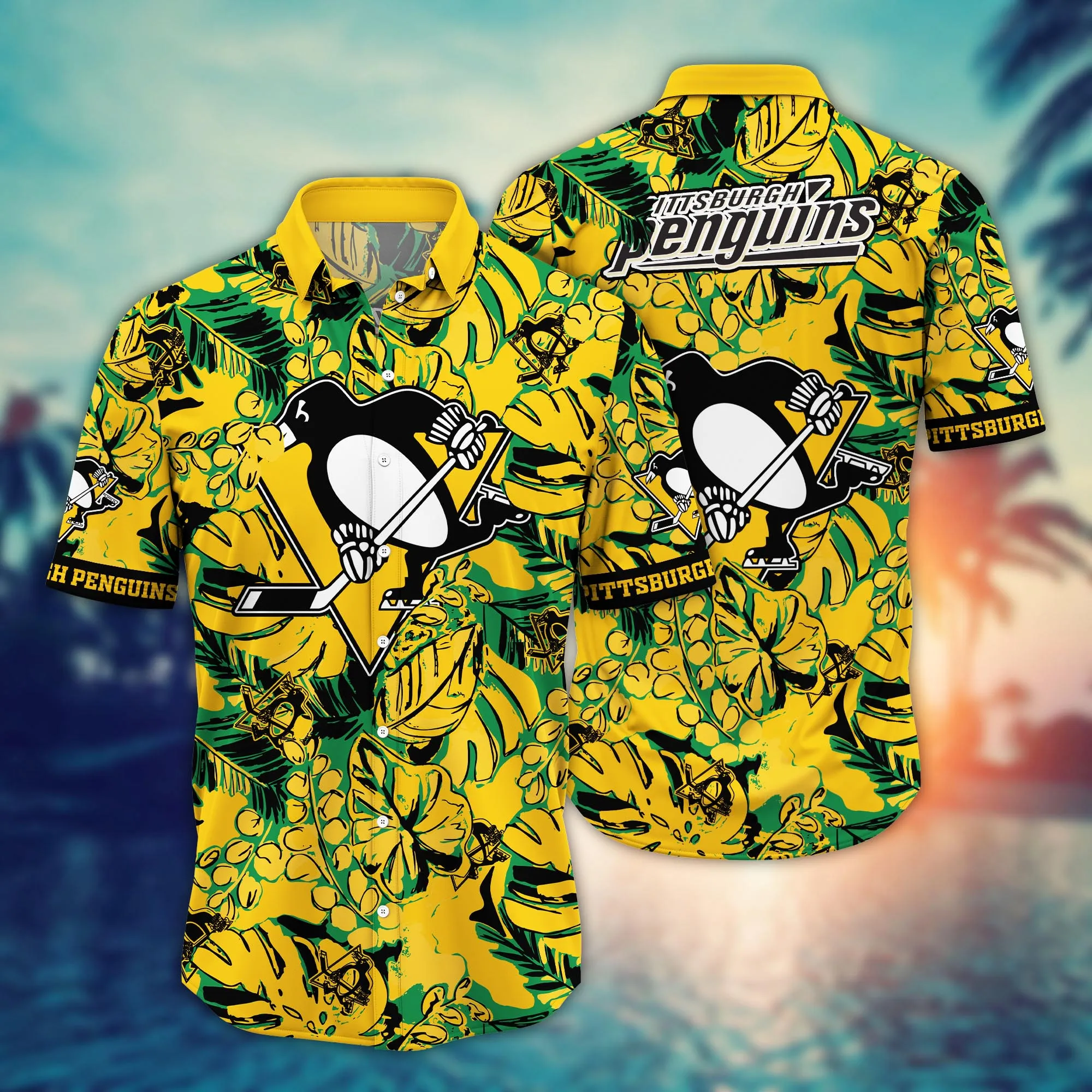 Pittsburgh Penguins Nhl Hawaiian Shirt Sunshine Aloha Shirt