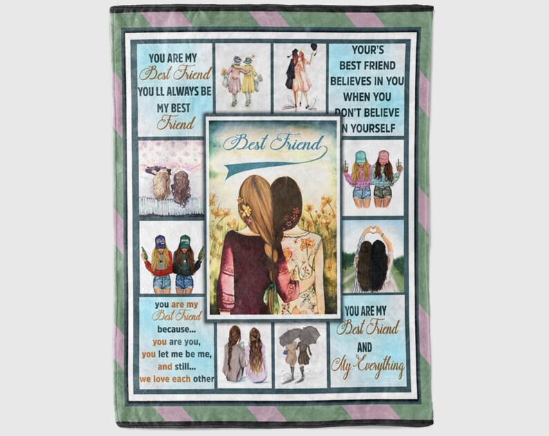 To My Friend Believe In You We Love Each Other Fleece Blanket Gift For Sister Birthday Gift Friend Gift For Her Gift Home Decor Bedding Couch Sofa Soft And Comfy Cozy