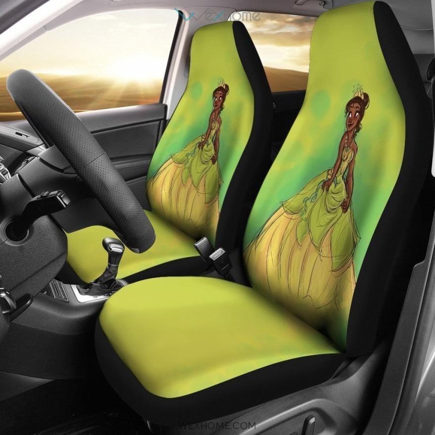 Tiana Car Seat Covers The Princess And The Frog Cartoon Accessories Car 2021