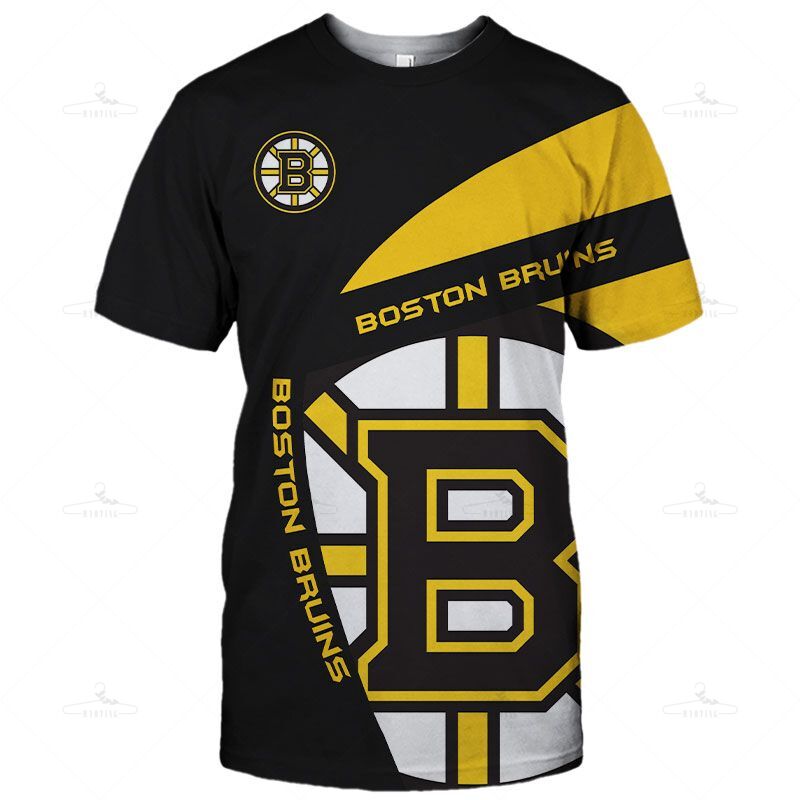 Boston Bruins T-Shirt 3D Cute Short Sleeve Gift S