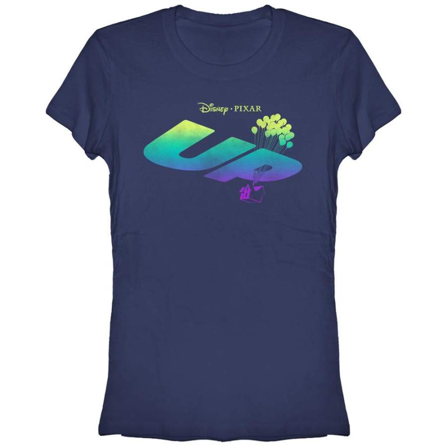 Up Junior’s Rainbow Logo  T Shirt Navy Blue S