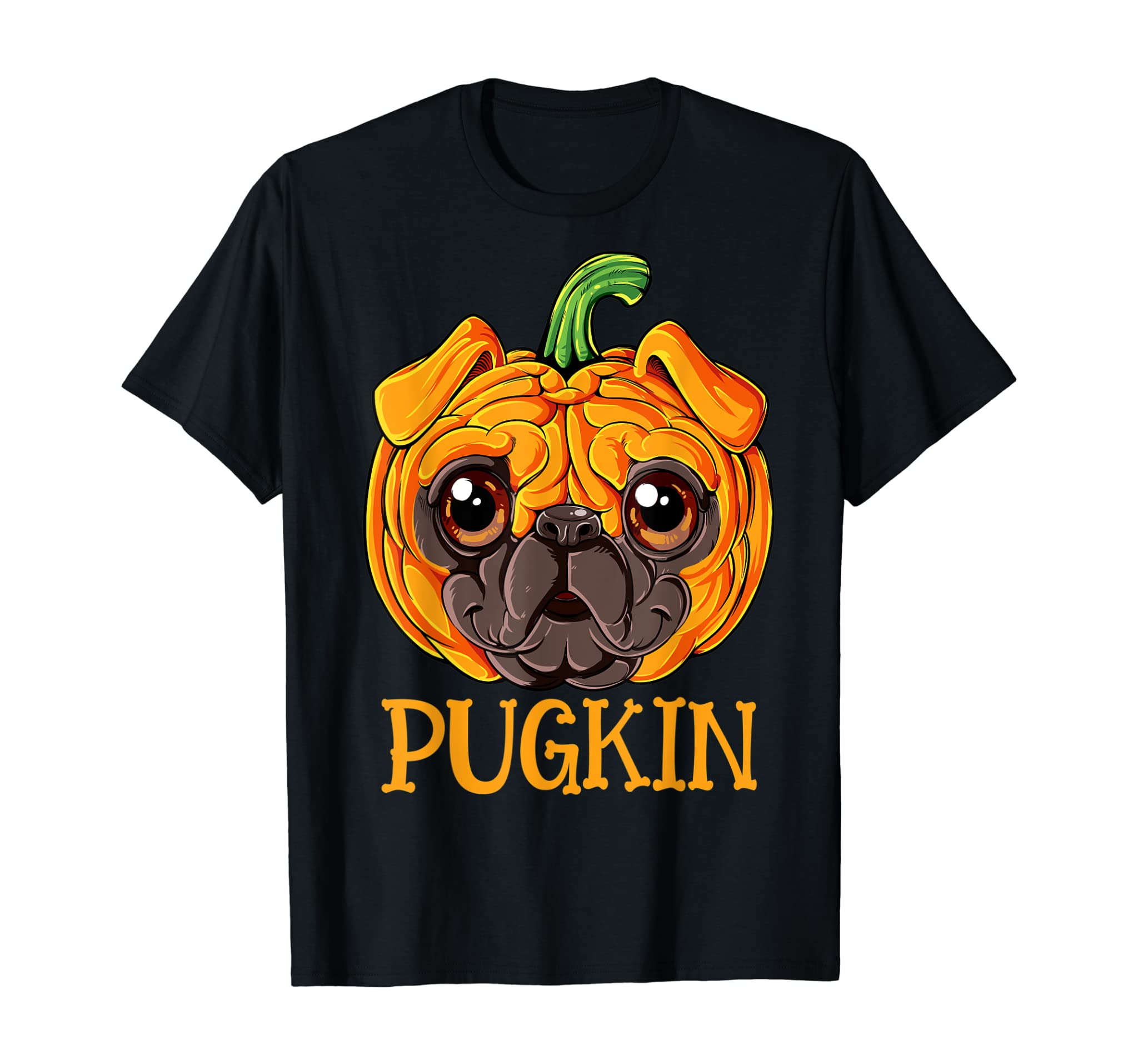 Pugkin Pug Pumpkin T Shirt Halloween Kids Boys Thanksgiving T-Shirt