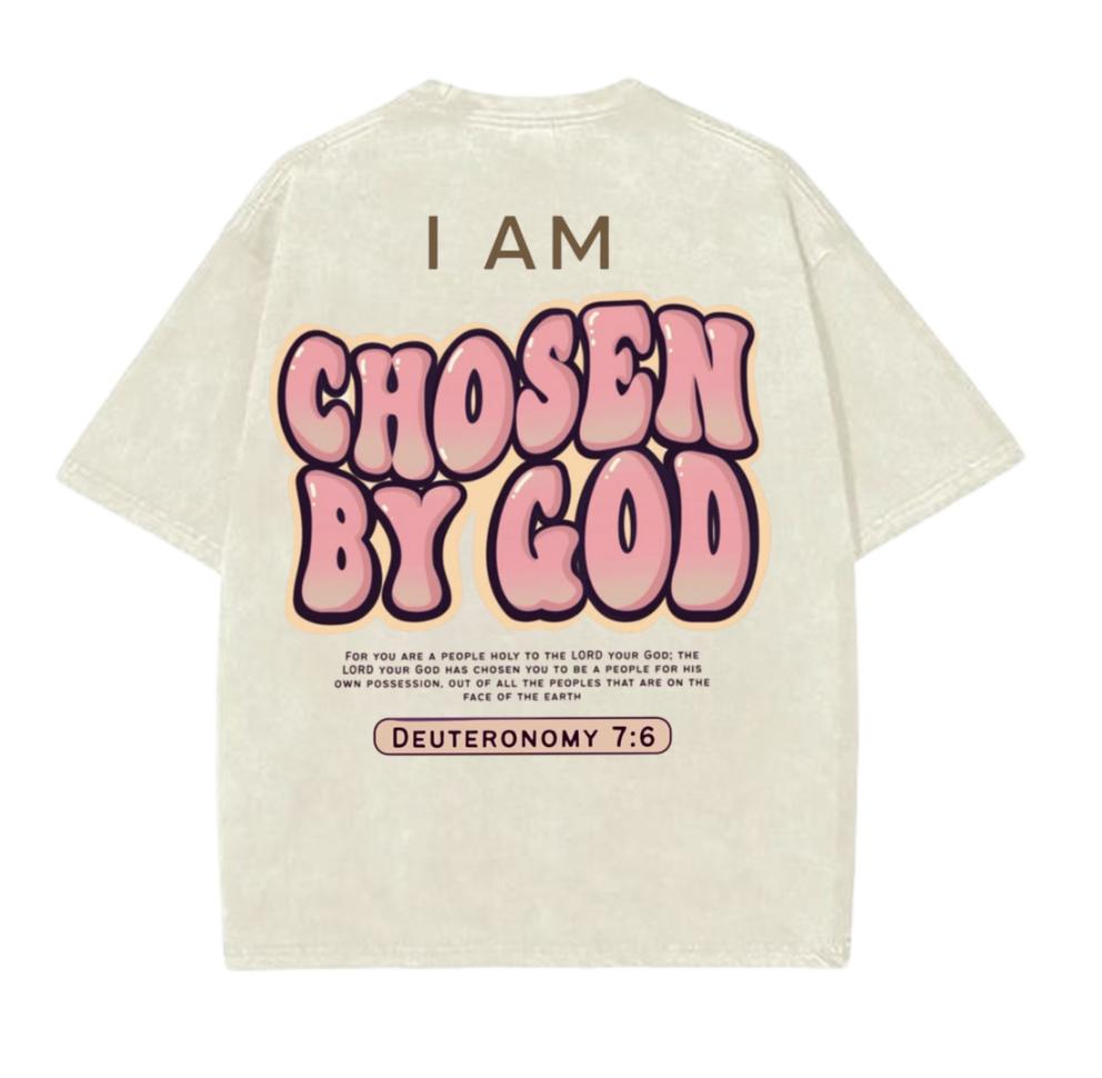 I Am Chosen By God 2025 T-Shirt, Christian t shirts, Vintage I Love Jesus Shirt, Menswear Top Underwear Tshirt Cotton Polyester Top Menswear Streetwear Casual