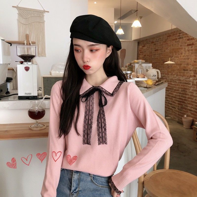 Woman Sweaters Pull Hiver 2020 Autumn and Winter Doll Collar Knitted Sweater Women’s Top Femme Chandails alx