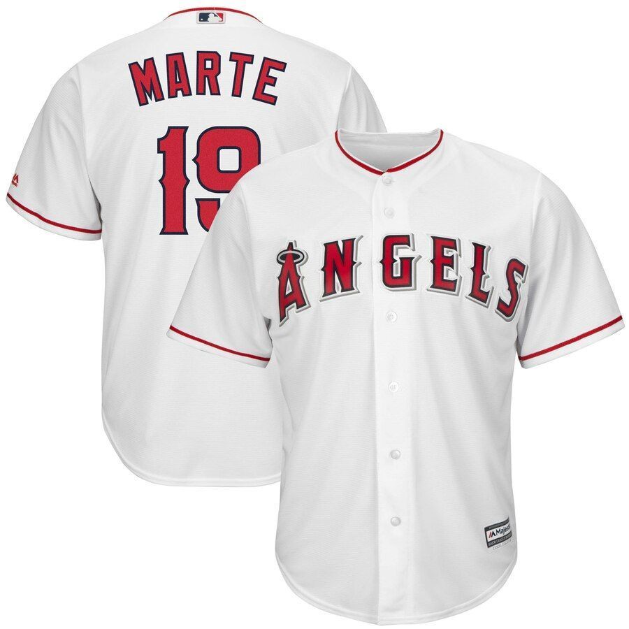 Jefry Martlos Angeles Angels Majestic Home Cool Base Player Jersey White 2019