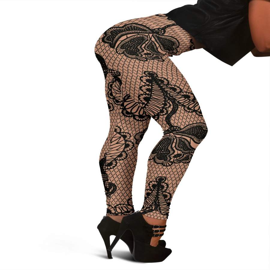 Black Lace Leggings – Plumosu Store