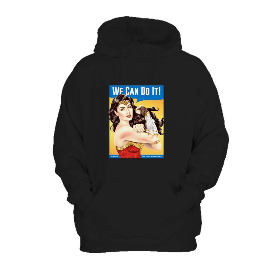 Wonder Riveter Dc Superhero Propaganda Parody Comic Wonder Woman Gal Gadot Rosie Justice League Hoodie