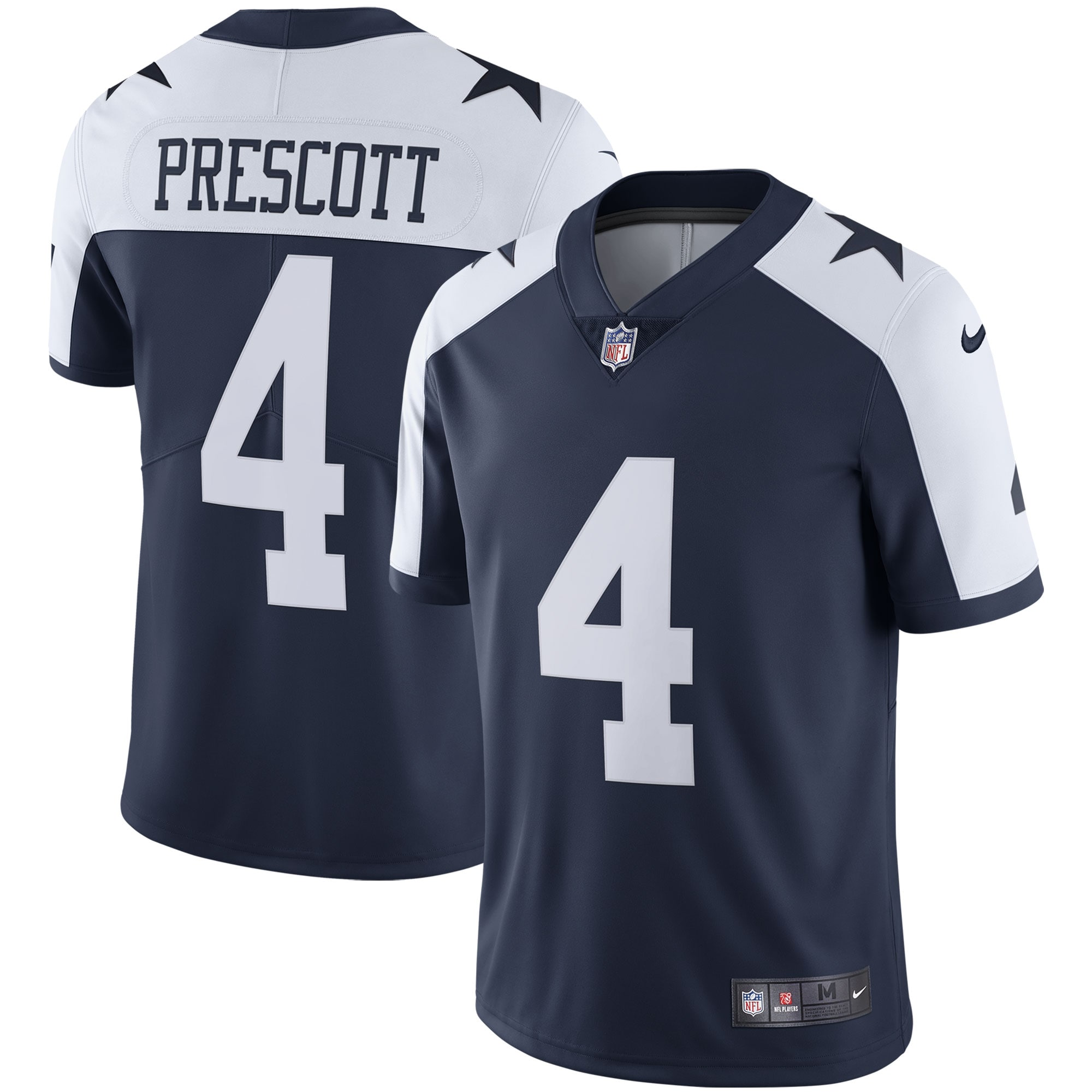 Men’s Dallas Cowboys Dak Prescott Navy Alternate Vapor Limited Jersey