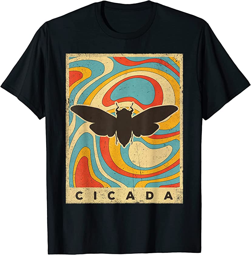 Vintage Cicada Lover Animal Retro Style T-Shirt