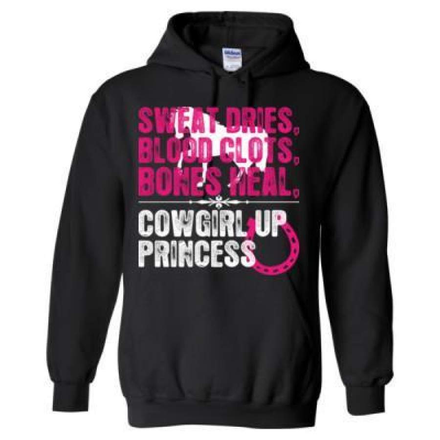 AGR Sweet Dries Blood Clots Bones Heal Cowgirl Up Princess – Heavy Blend™ Hooded Sweatshirt