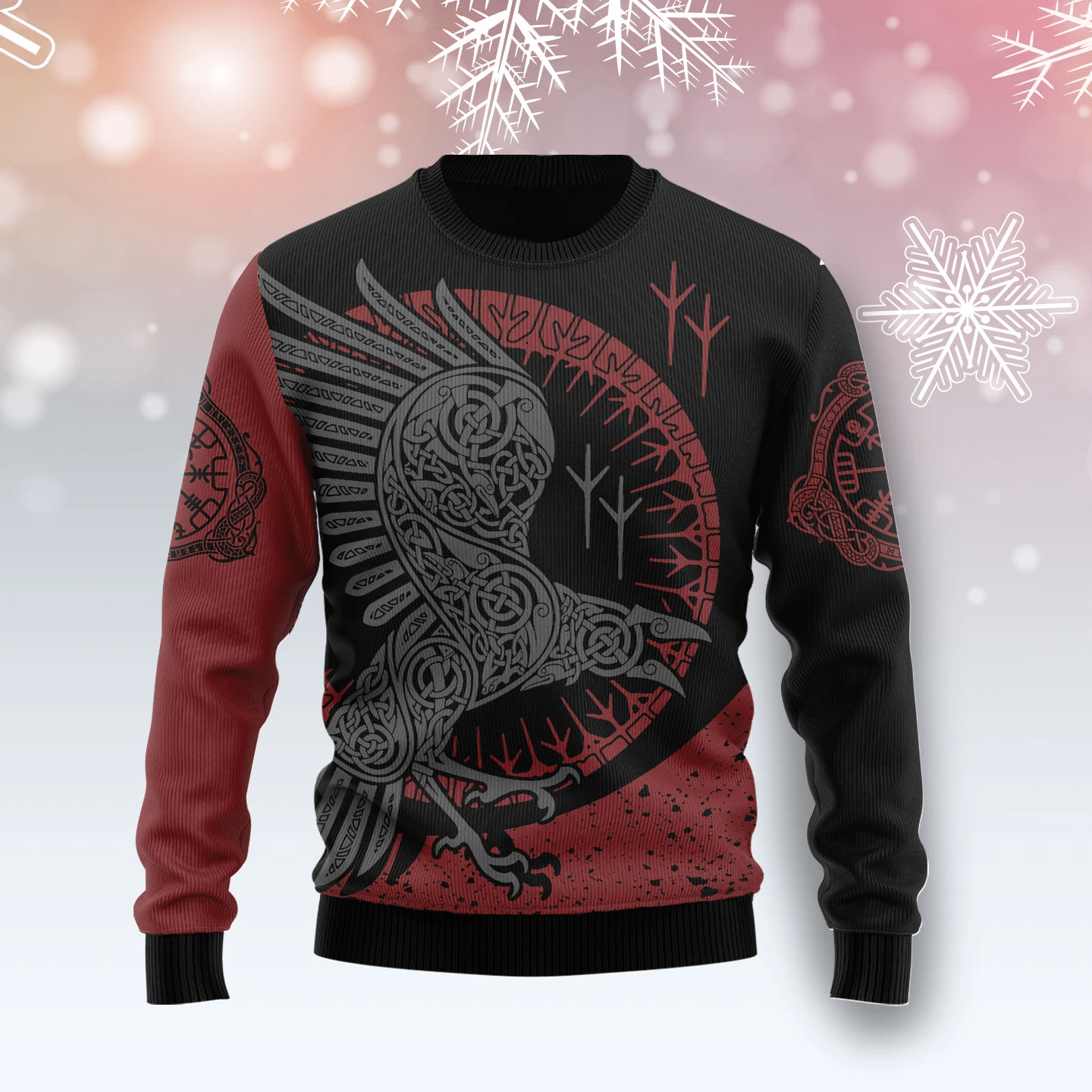 Viking Raven Christmas Ugly Sweater