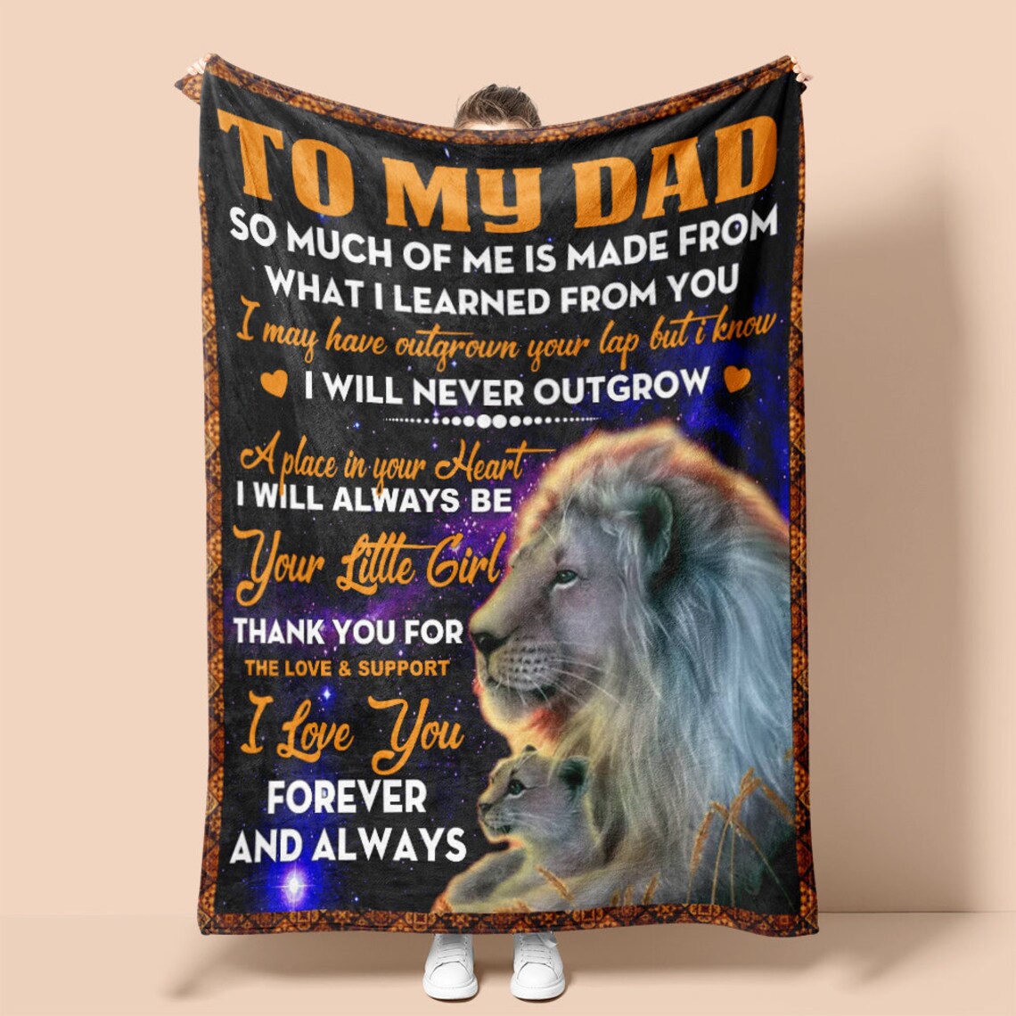 To My Father I Love You Fleece Blanket Gift For Family,Birthday,Parents,Dad Gift Home Decor Bedding Couch Sofa Soft And Comfy