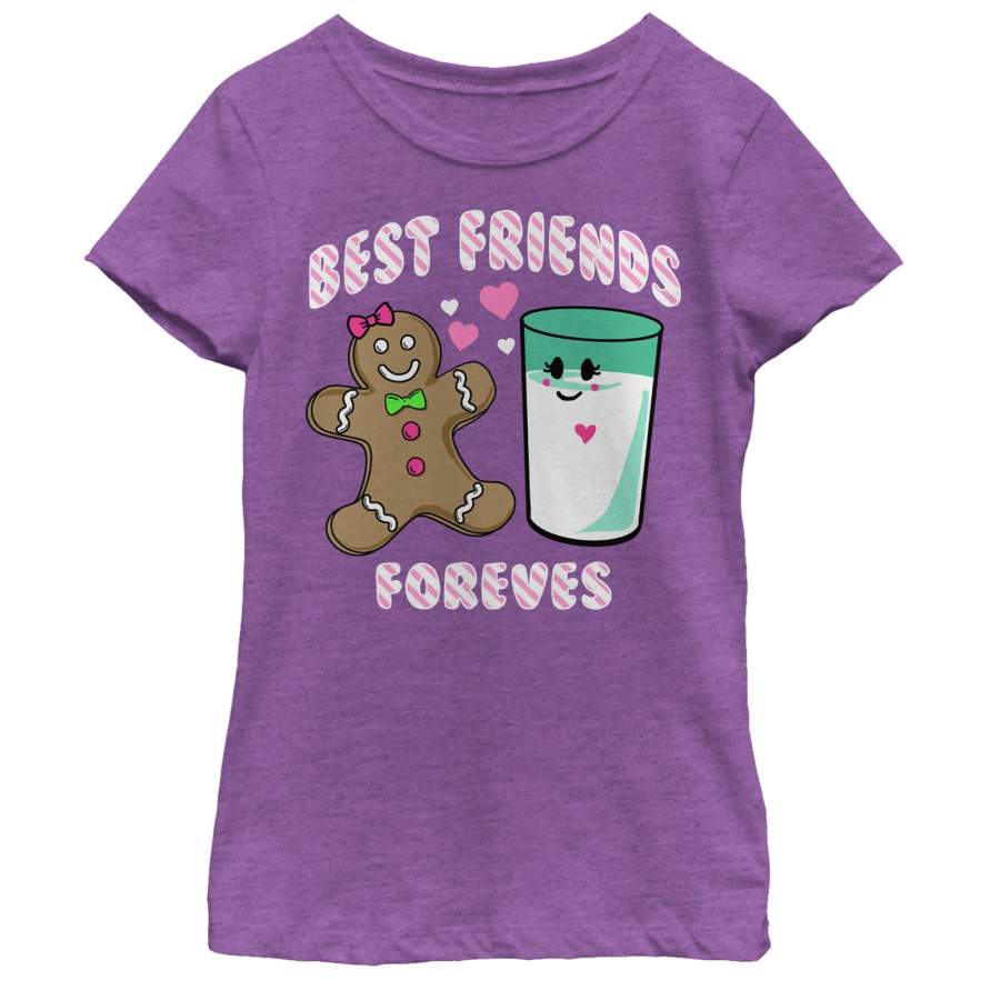 Lost Gods Girl’s Christmas Gingerbread Best Friends  T Shirt