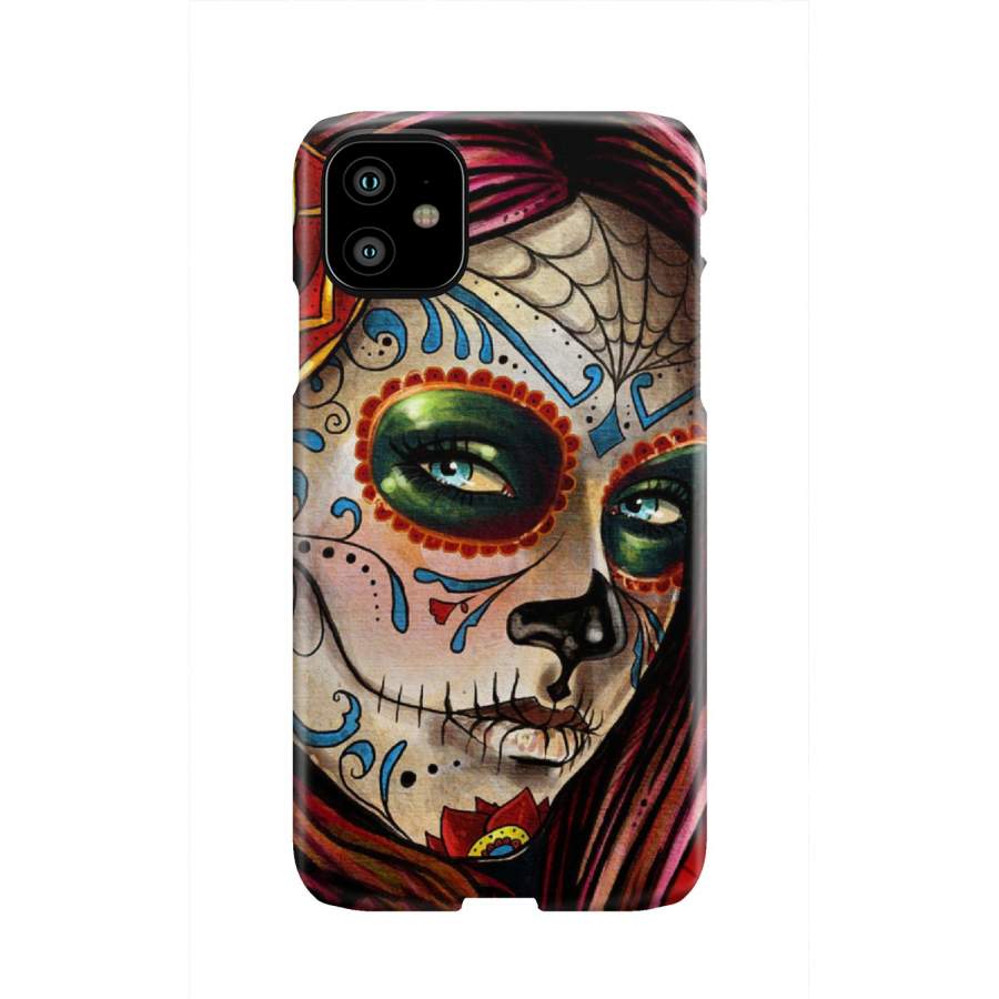 Red Sugar Skull Phone Case