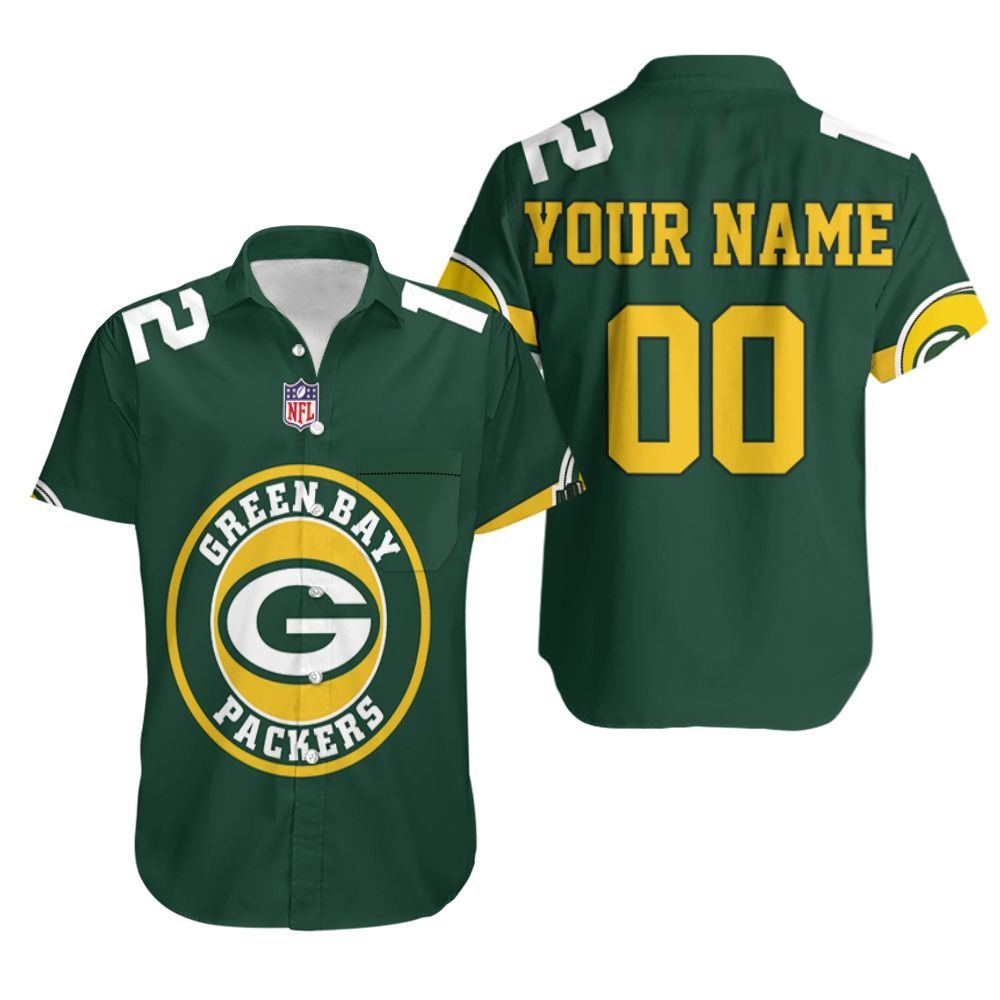 Green Bay Packers Aaron Rodgers 12 3D Personalized Hawaiian Shirt