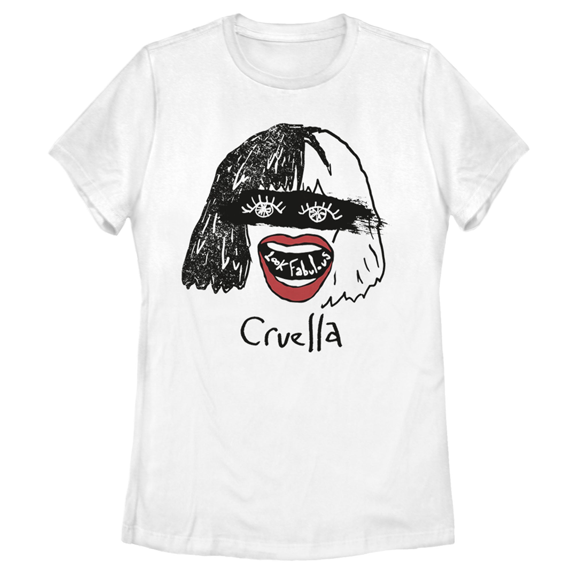 Cruella Women’S Look Fabulous Drawing  T-Shirt