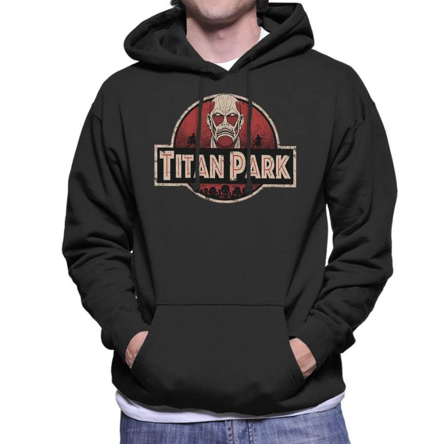 Attack On Titan Jurassic Park Mix Men’s Hooded Sweatshirt