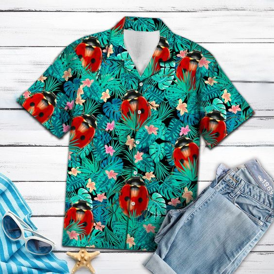 Ladybug Tropical Hawaii Shirt Unisex Adult Ha600