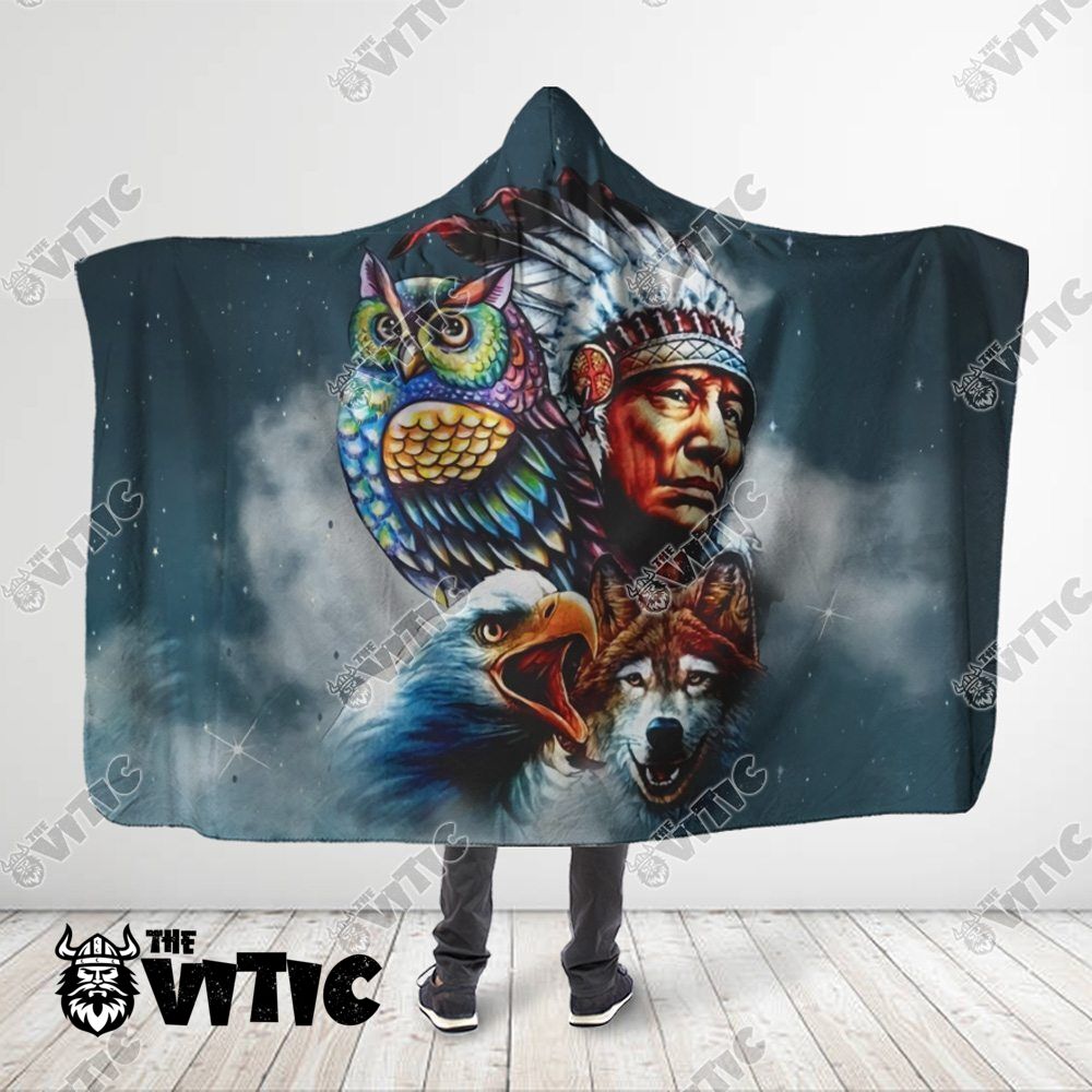 Spirit Animals War Bonnet Hooded Blanket 3815