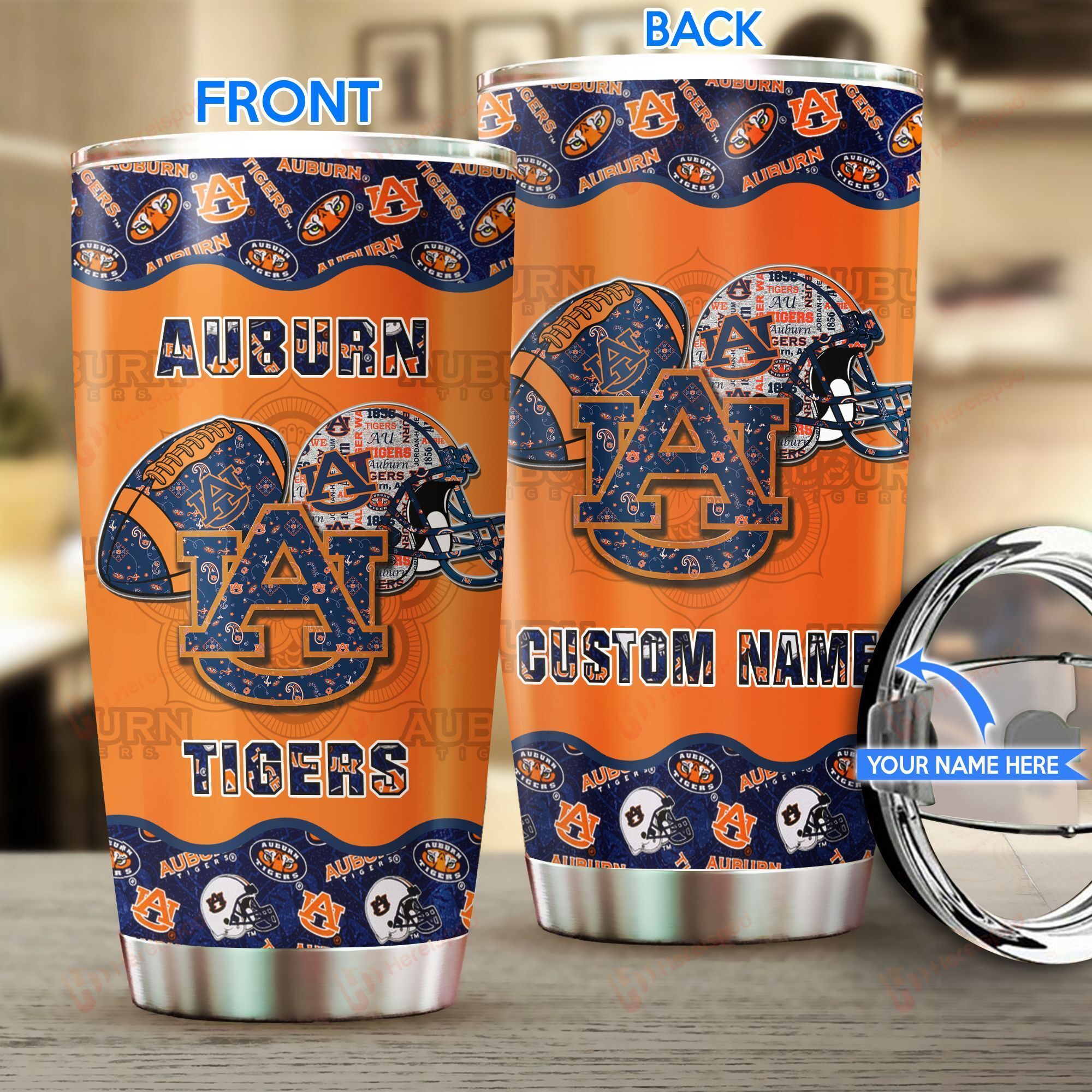 Auburn Tigers Personalized Stainless Steel Tumbler Duu21041502