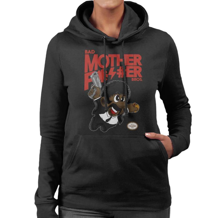 Bad Bros Super Mario Pulp Fiction Jules Women’s Hooded Sweatshirt