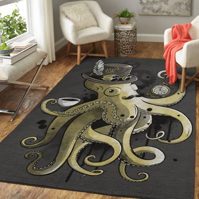 Steampunk octopus – Animals Area Rug Carpet