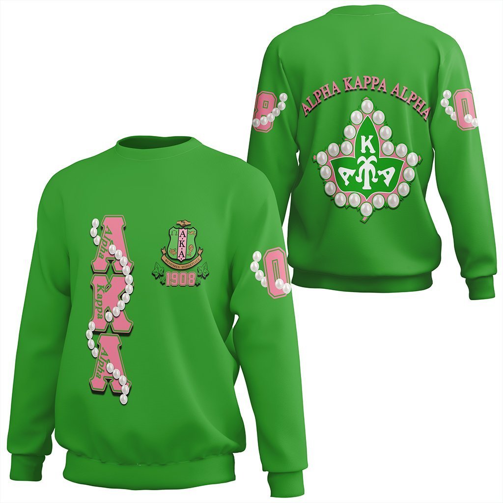 Greek Life Sweatshirt – Alpha Kappa Alpha Pearl Green Sweatshirt