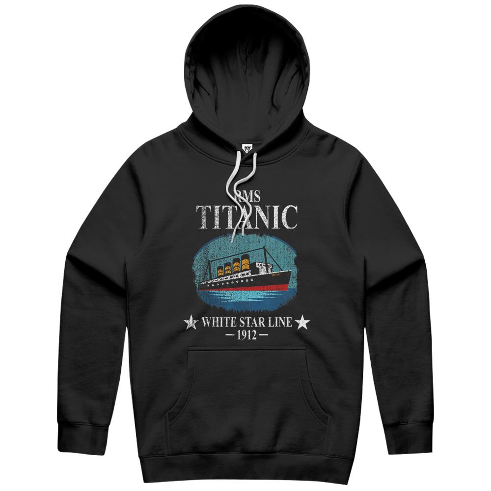 Rms Titanic White Star Line Cruise Ship Retro Vintage Hoodie