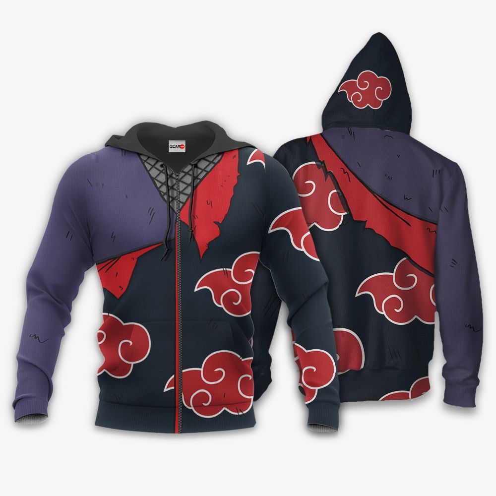 Uchiha Sasuke Akatsuki Shirt Fighting Anime Hoodie Jacket