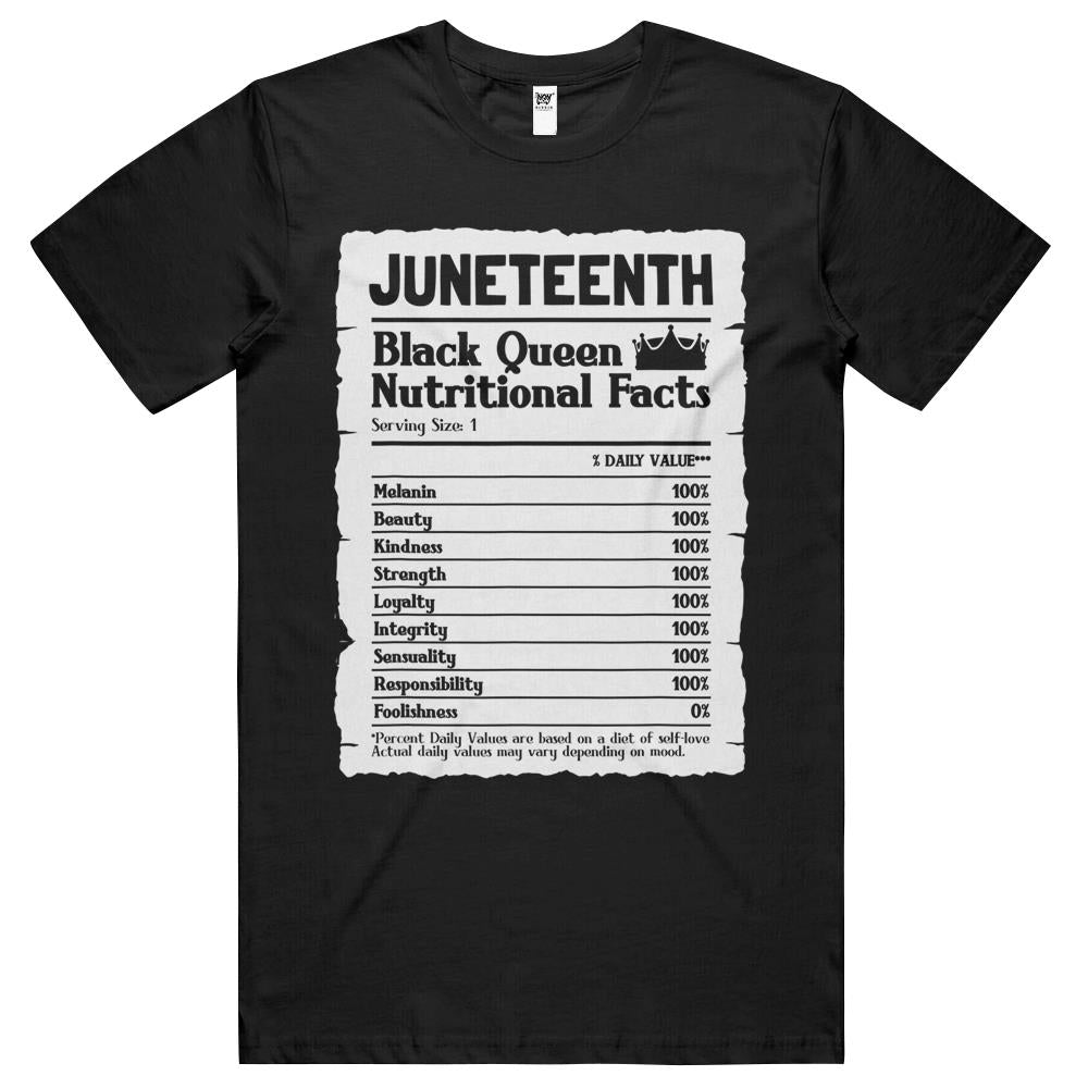 Nutritional Facts Shirt, Nutritional Facts T Shirt, Black Queen Nutrition Facts, Juneteenth Black Queen Nutritional Facts Melanin Vintage Shirt T Shirts