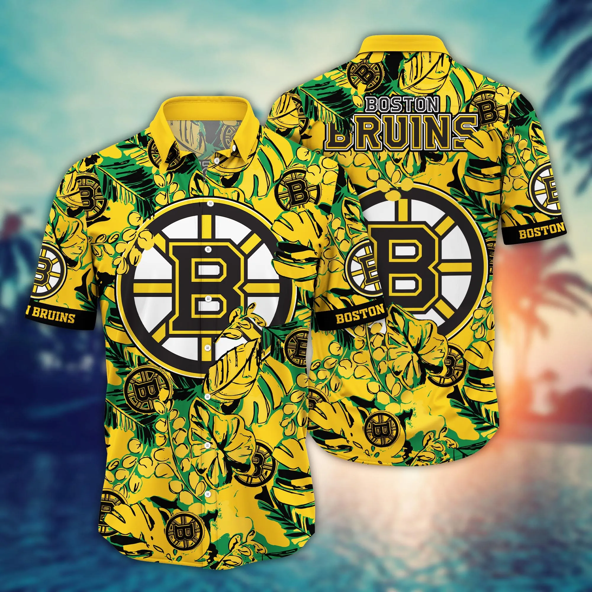 Boston Bruins Nhl Hawaiian Shirt Mid-Year Footie Shirts