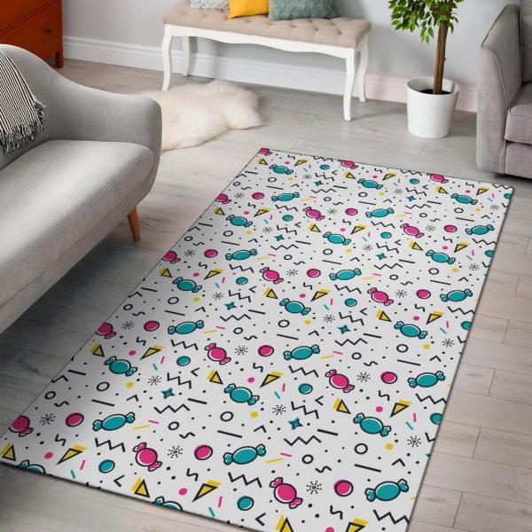 Candy Print Pattern Home Decor Rectangle Area Rug