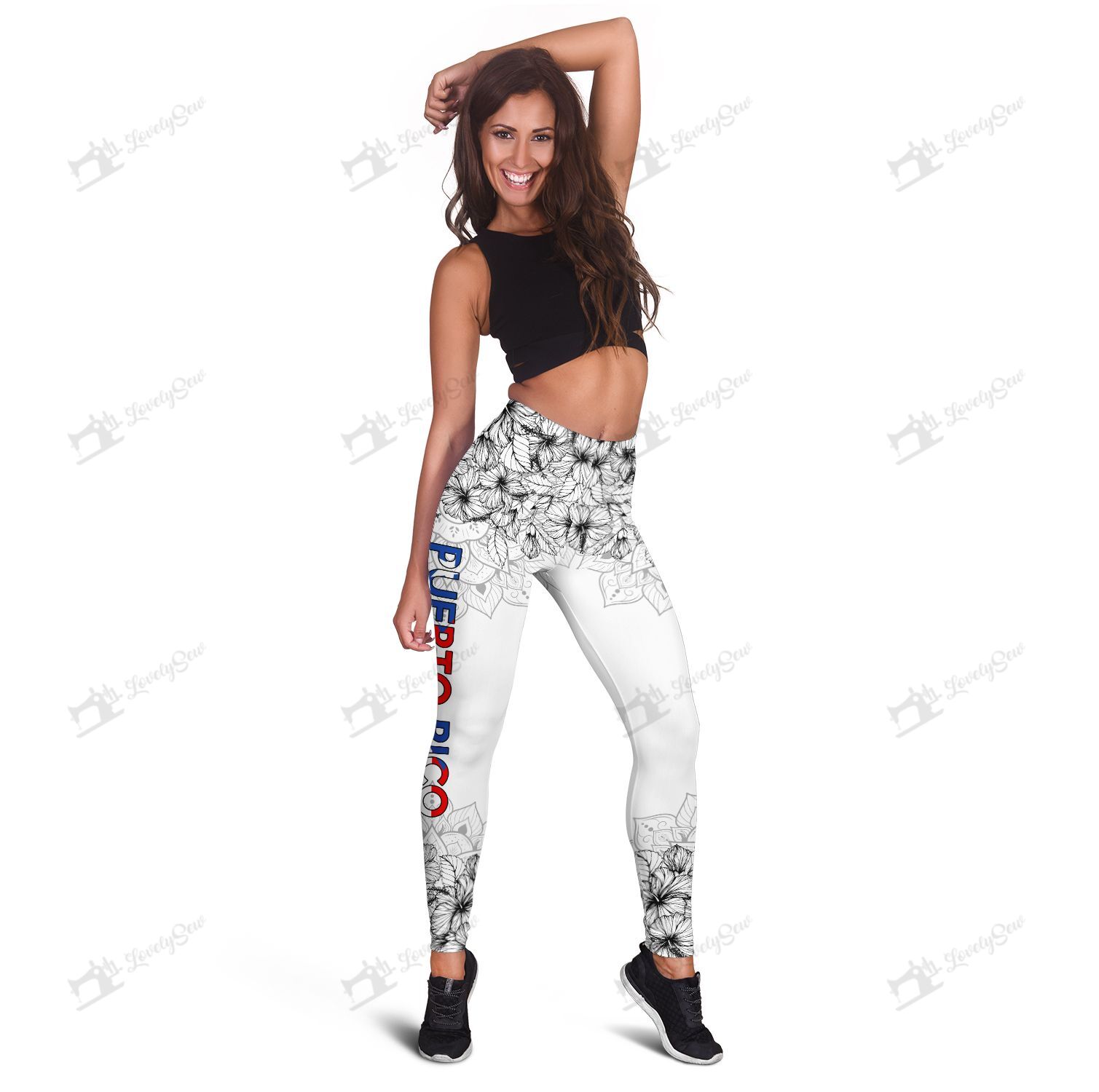 Puerto Rico Leggings and Hollow Tank Top DVL21011401