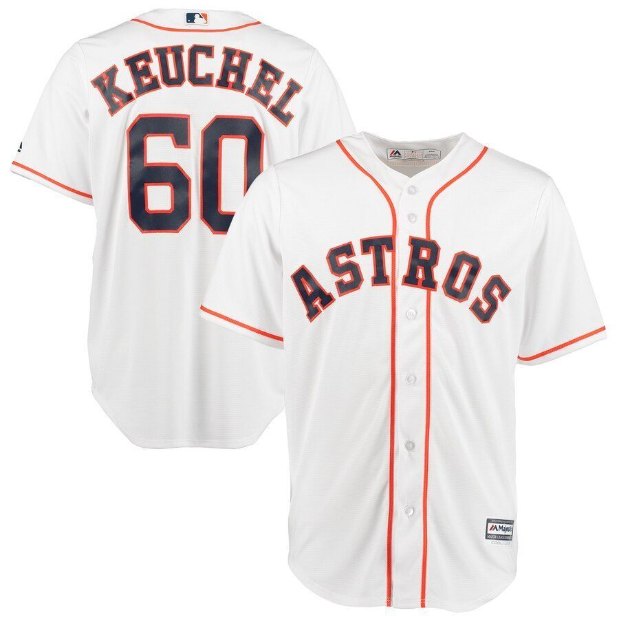 Dallas Keuchel Houston Astros Majestic Cool Base Player Jersey White 2019