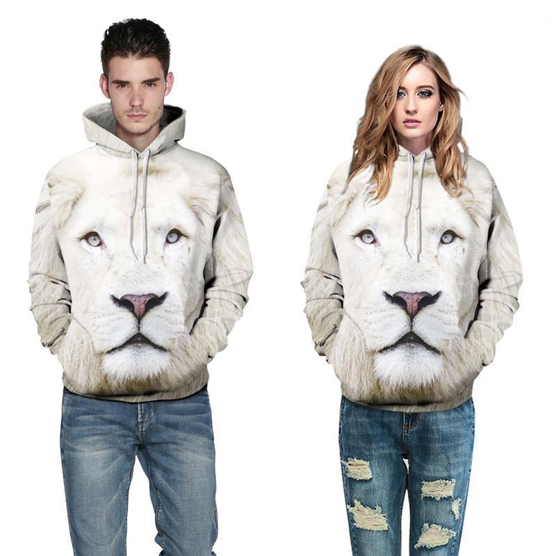 3D Print Hoodie – Realistic Lion Pattern Pullover Hoodie  Css030