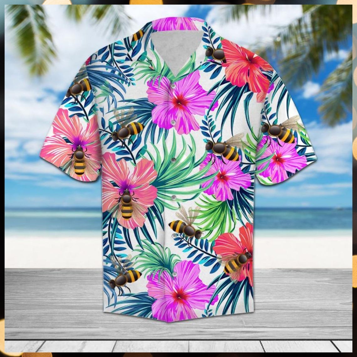 Amazing Bee Hawaii Shirt Made In Summer Beach Shirts Ha35807