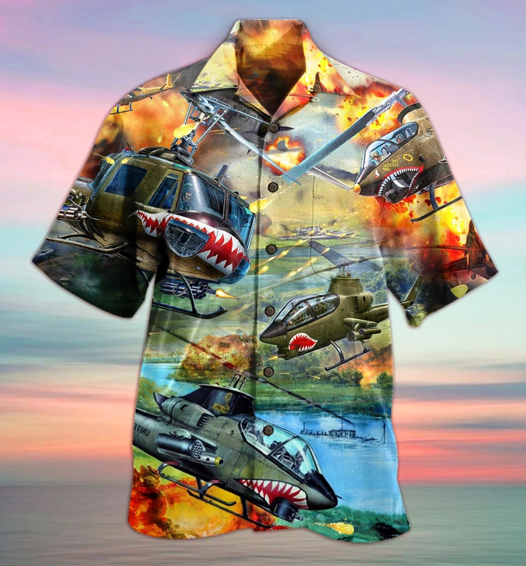 Helicopter Hawaii Shirt Unisex Full Size Adult Colorful Ha37997