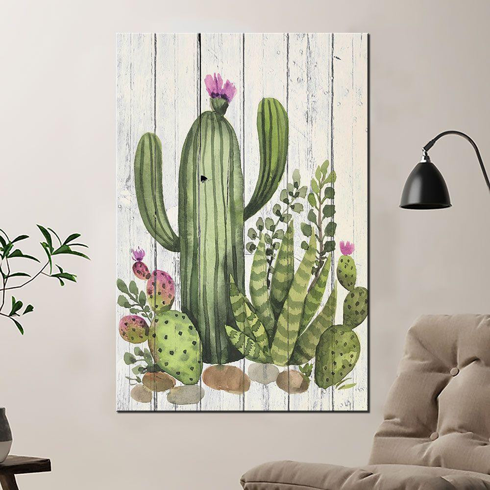 Cactus Garden Poster Canvas Home Décor Gift For Men Women Friend – Gigo Smart