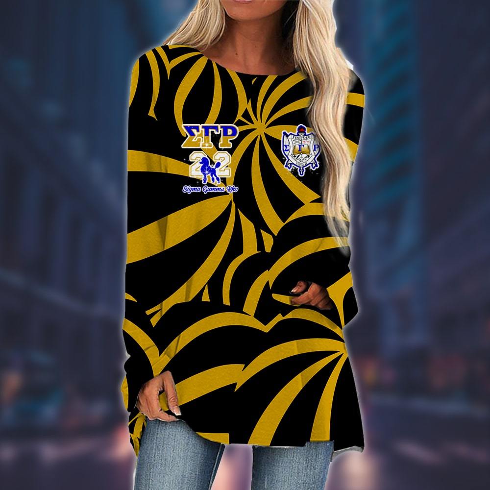 Sigma Gamma Rho Long Sleeve Loose Tunic Top 16