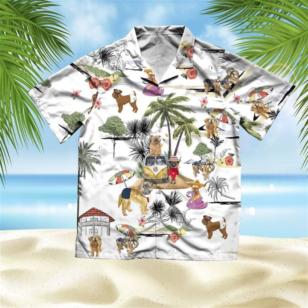 Griffon Bruxellois Beach Retro Hawaii Shirt Ha89918