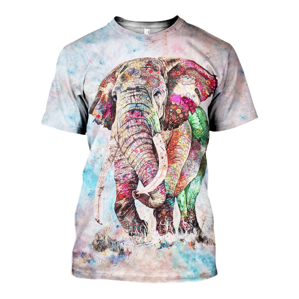 3D All Over Printed Elephant Painting Mandala Shirts And Shorts