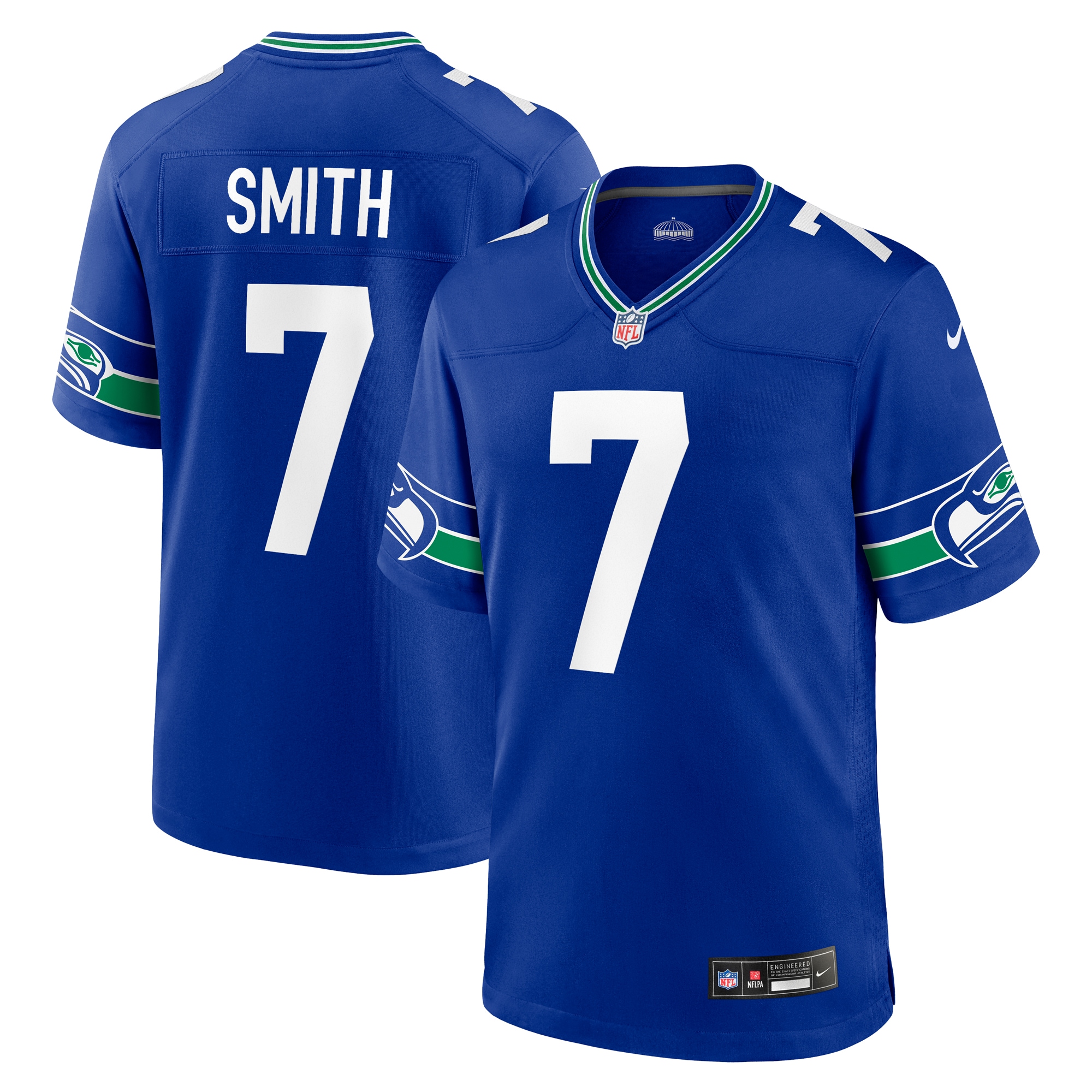 Geno Smith Seattle Seahawks Throwback Player Game Jersey – Royal