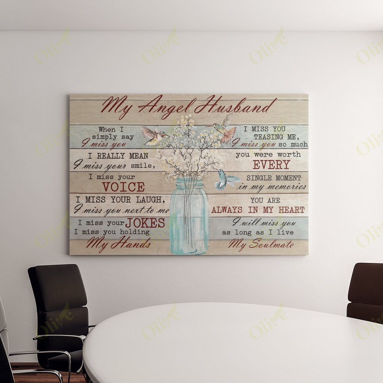 My Angel Husband – I Love You Canvas And Poster | Wall Decor Visual Art