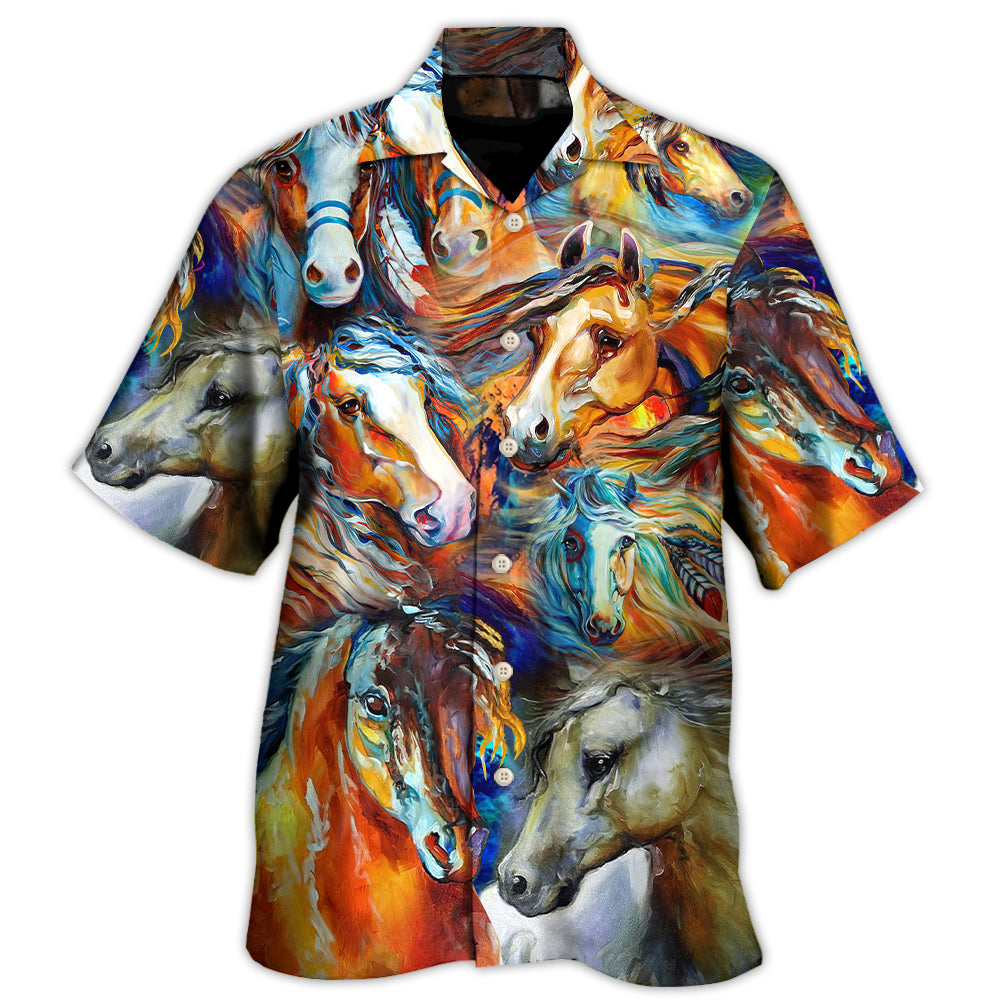 Horse Face Colorful Cool Art Style Hawaii Shirt Ha23147