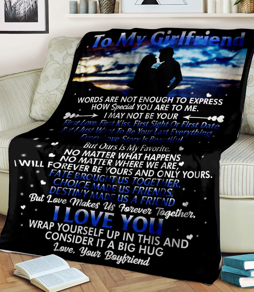 To My Girlfriend I Will Forever Be Yours And Only Yours I Love You For Couples Fleece Blanket