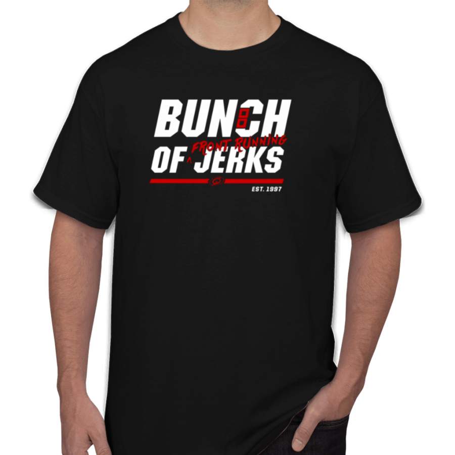 Carolina Hurricanes Bunch Of Jerks Front Running T-shirt Men’s T-Shirts