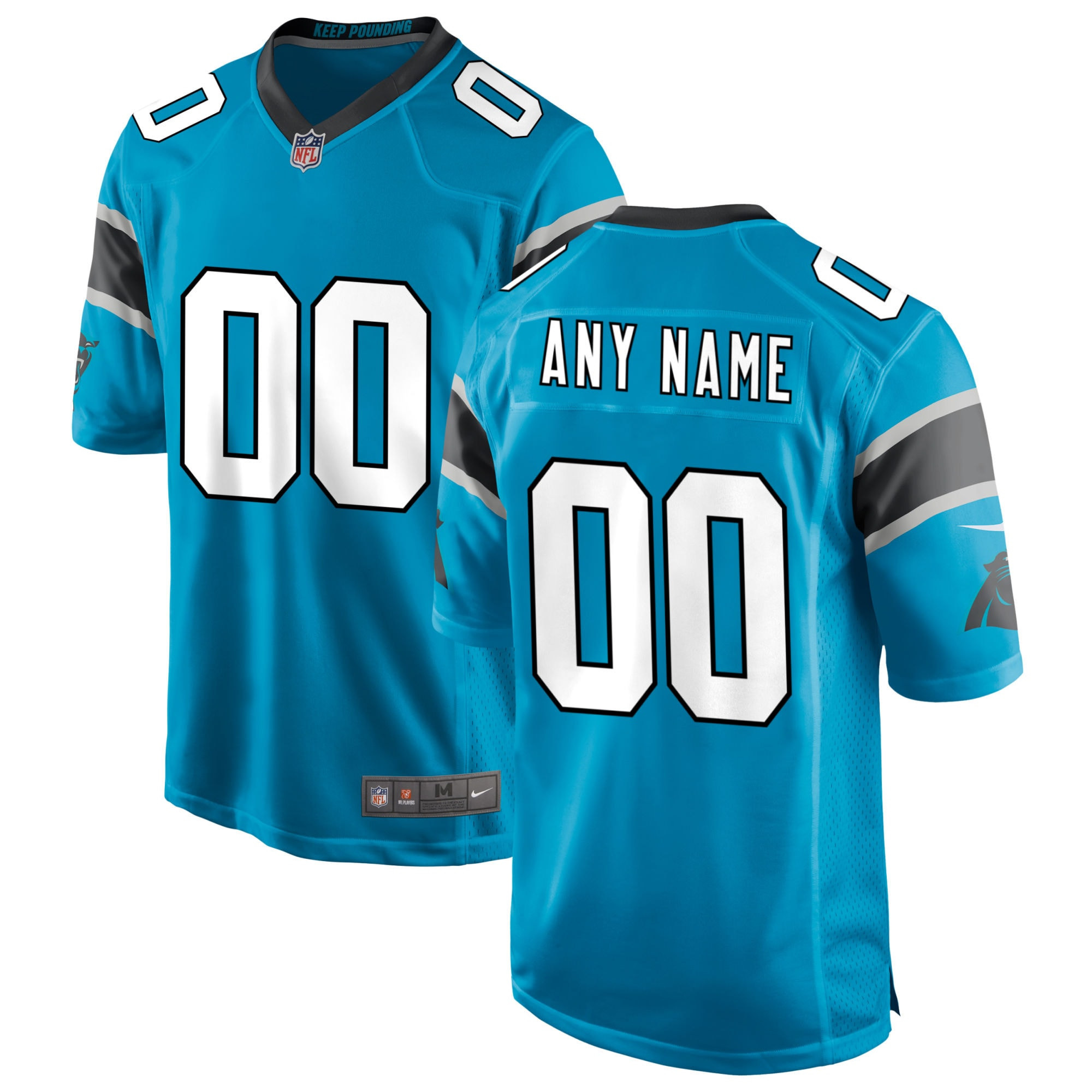 Carolina Panthers Alternate Custom Game Jersey – Blue Custom Jerseys NFL