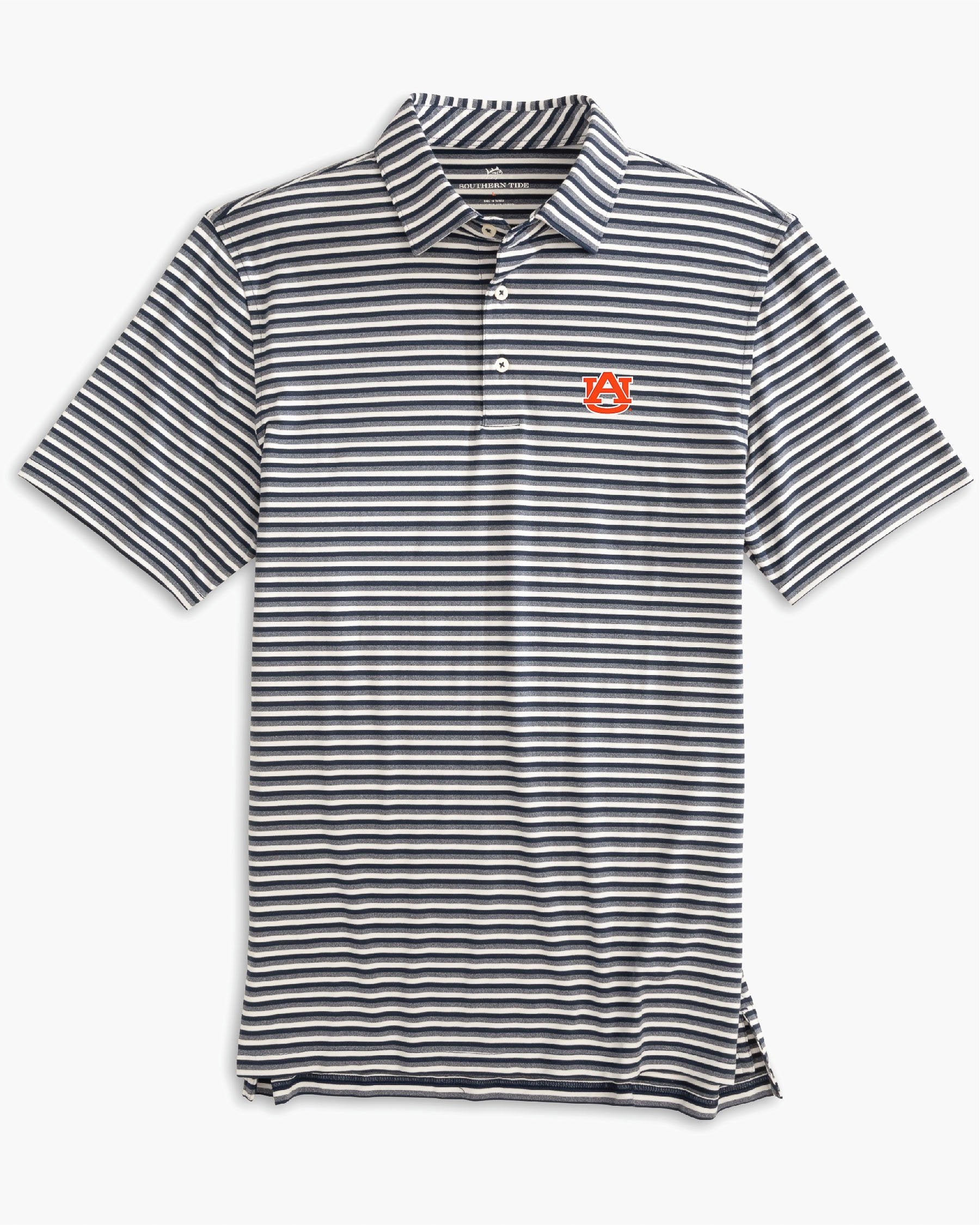 Auburn Tigers Heathered Striped Performance Polo Shirt