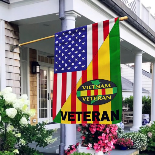 Vietnam Veteran Flag American Flag All Over Printed