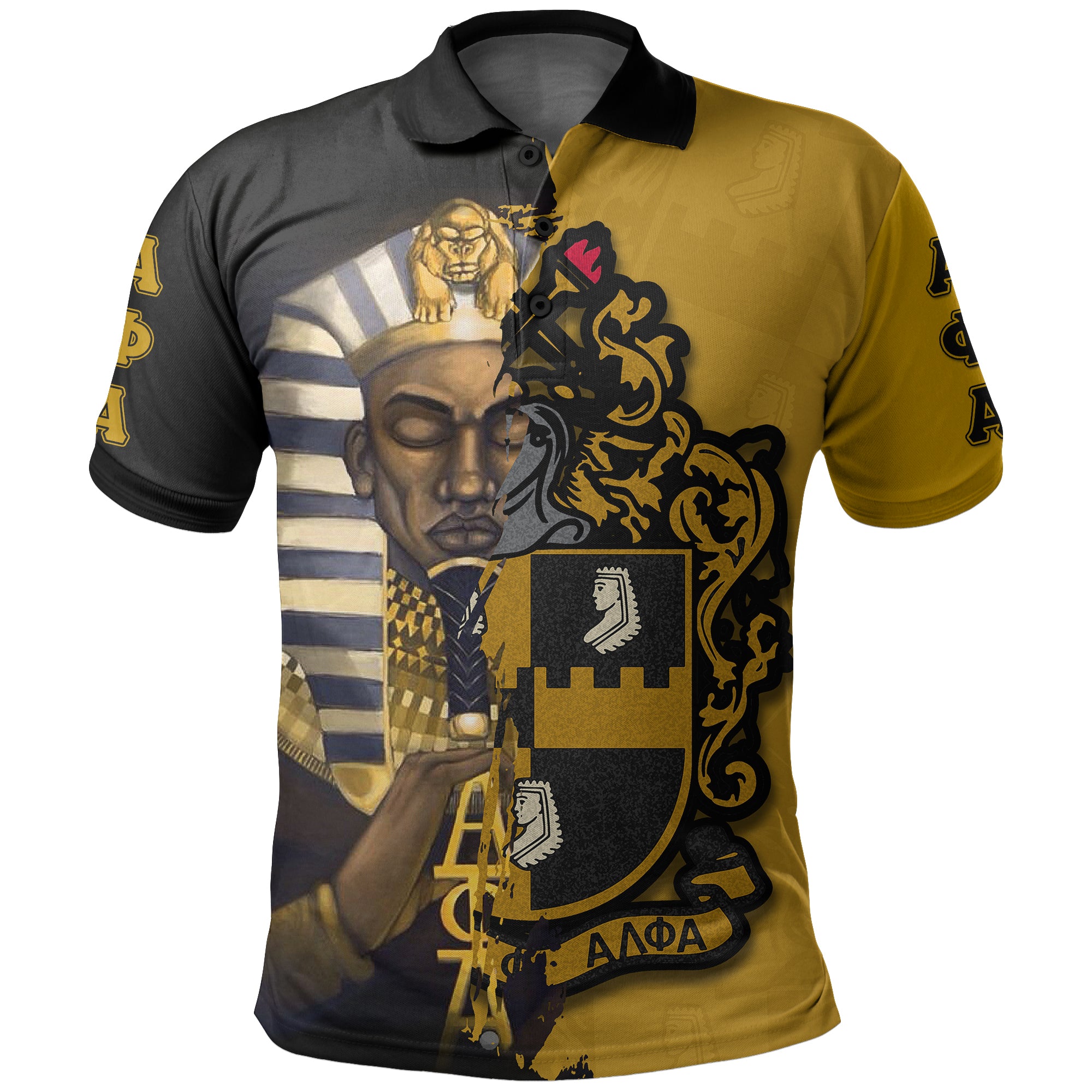 Alpha Phi Alpha Polo Shirt Crest Mix Pharaoh Lt6